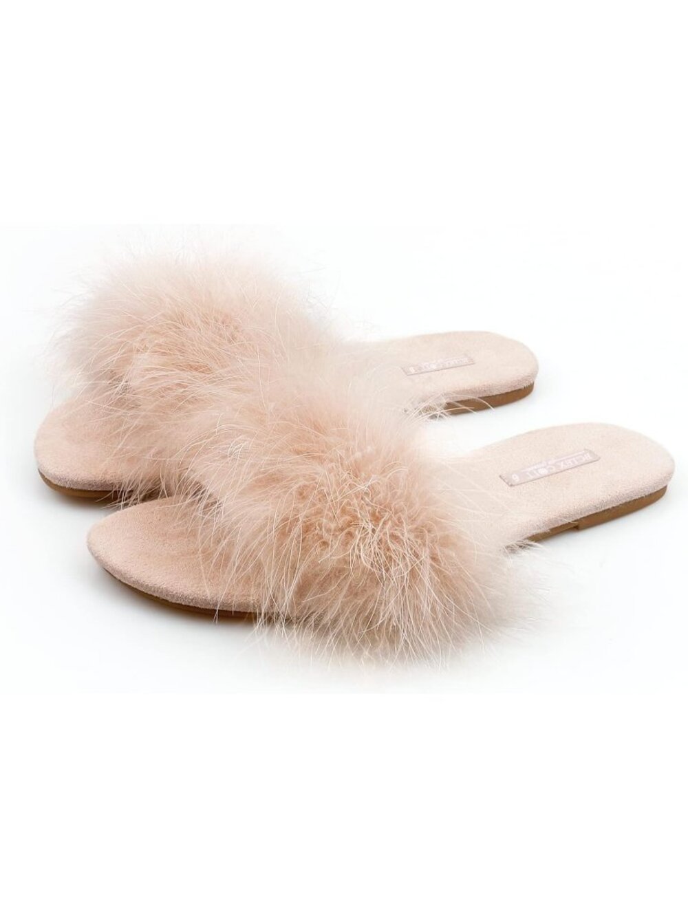 Women's Camel Memory Foam Fuzzy Fluffy Open Toe Slip-On Indoor House Slippers